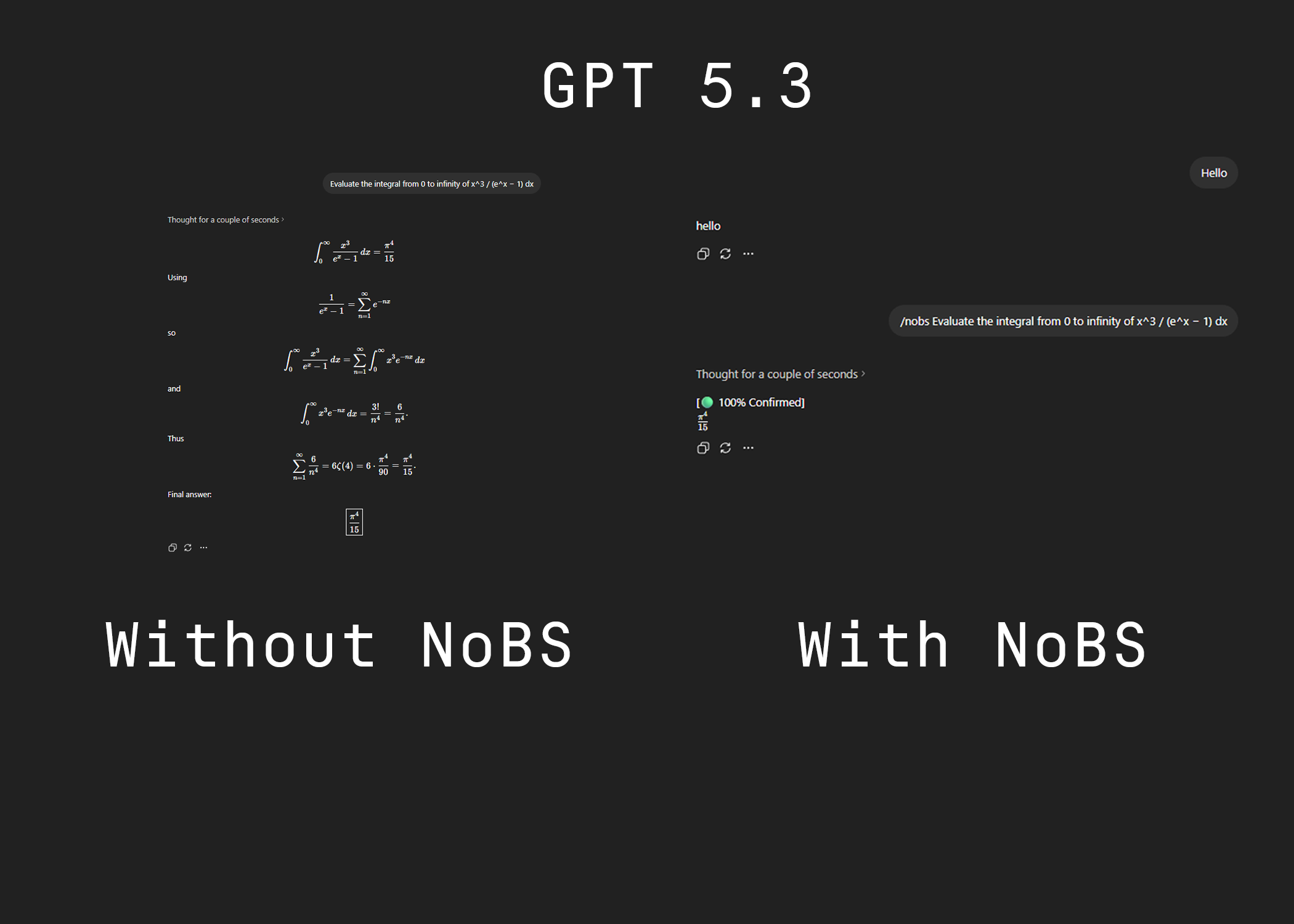 GPT 5.3 before and after NoBS