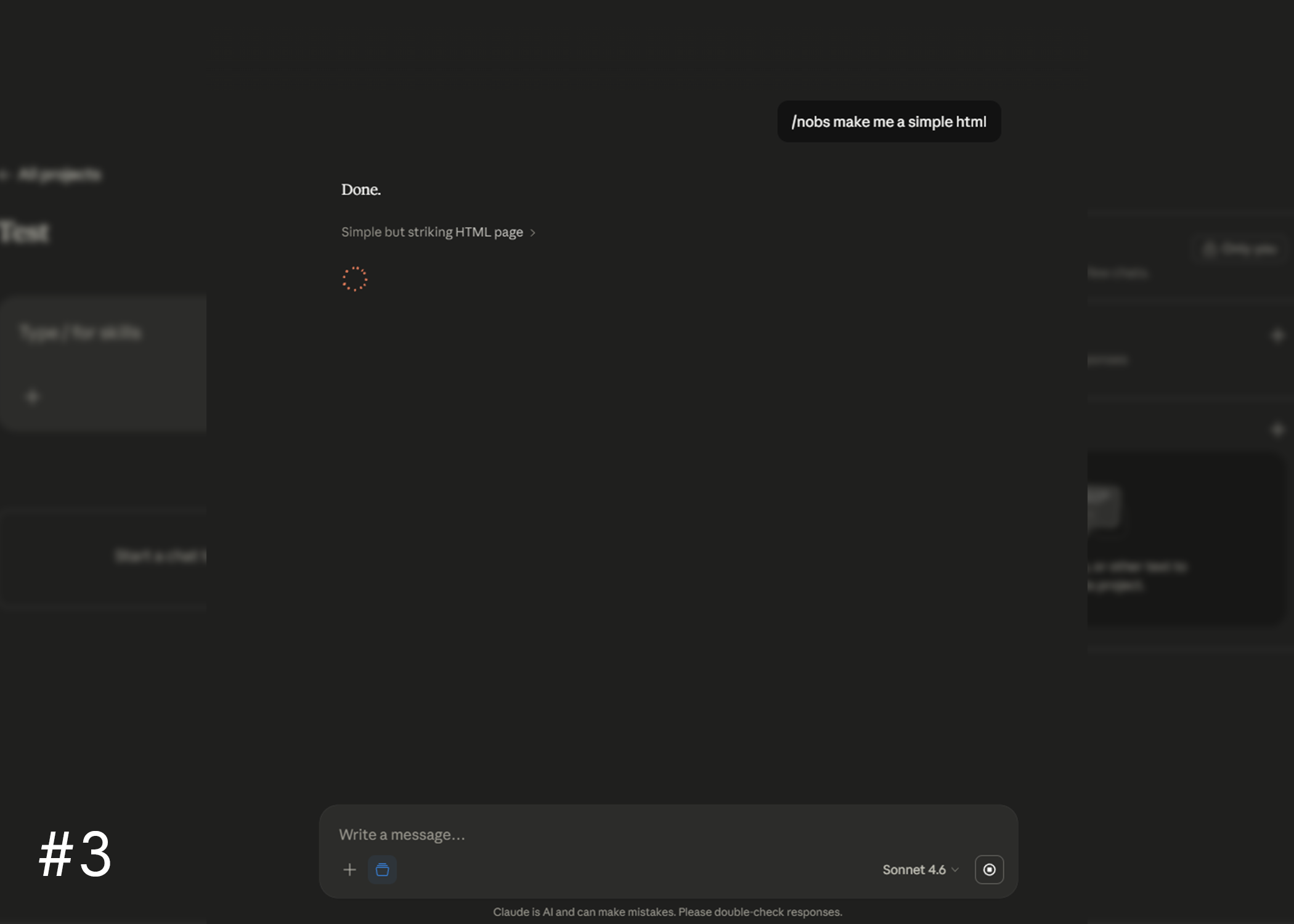 Step 3: Use /nobs in conversation