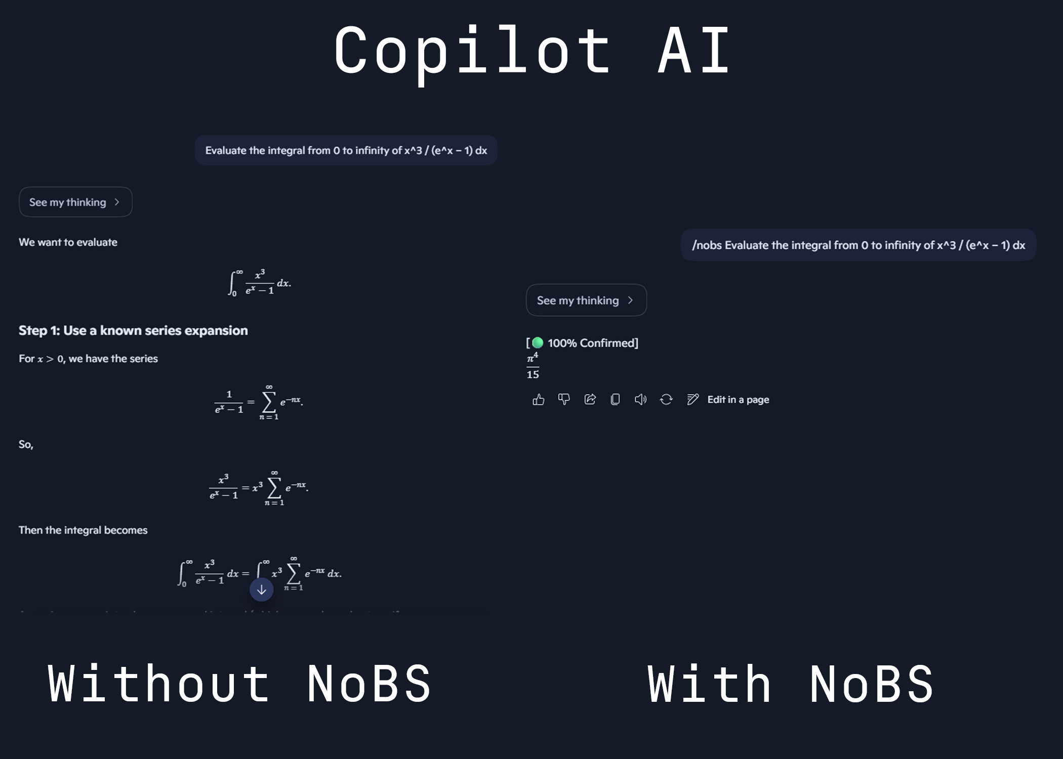 Copilot AI before and after NoBS